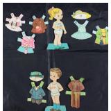 Vintage Paper Dolls Made in USA with Clothes: "Debbie" and "Larry"