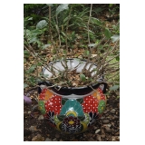 alavera Hand Painted Mexico Large Planter