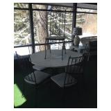 wrought iron patio set w/ 6 chairs