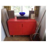 painted mahogany cabinet