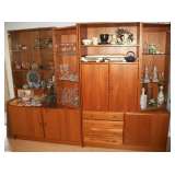 4 PC. TEAK WALL UNIT