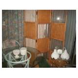 3 PANEL RATTAN SCREEN - LIGHTING FIXU=TURES