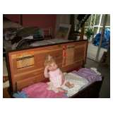 CEDAR CHEST & ANTIQUE QUILTS