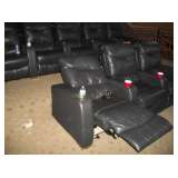 10 LEATHER MOTORIZED RECLINING THEATRE CHAIRS
