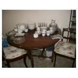 DROP LEAF TBLE & 4 CHAIRS