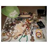 VINTAGE JEWELRY - BAKELITE - SILVER & SOME GEM STONES