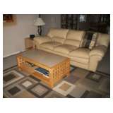 LEATHER SOFA & LOVE SEAT