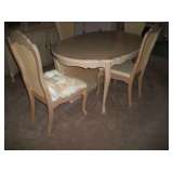 TABLE & 1 LEAF & 4 CHAIRS