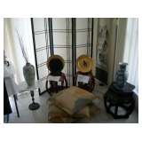 2 ROSEWOOD GARDEN SEATS