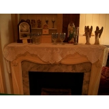 FIREPLACE WITH MARBLE INSET