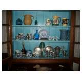 ROYAL COPENHAGEN MUGS, MAJOLICA, PEWTER, ANTIQUE JUGS