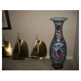 LG. URN, BRASS SAILBOAT HANGING