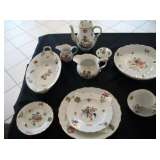 LG. SET HEREND CHINA - FRUIT & FLOWERS