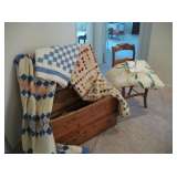 5 QUILTS, CEDAR CHEST