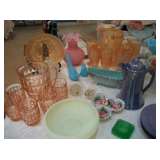 DEPRESSION GLASS, FENTON, MURANO GLASS