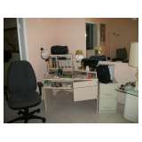 COMP. DESK & 2 OFFICE CHAIRS