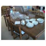 OAK TABLE & 4 CHAIRS