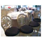 4 SWIVEL BAR STOOLS