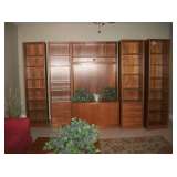 5 PC. TEAK WOOD MEDIA CENTER