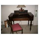 ANTIQUE SPINET DESK & CHAIR