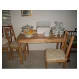 PINE TABLE & 4 CHAIRS