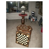 INLAID TABLE & GAME BOARD