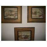 HAND HOOKED WINTER SCENES