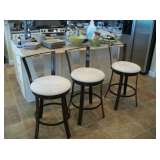 3 SWIVEL BAR STOOLS