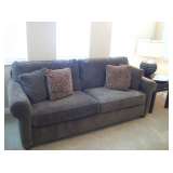 CHOC. BROWN MICROFIBER SLEEPER - LIKE NEW