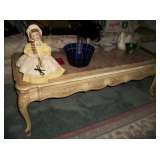HAND PAINTED ITALIAN COFFEE TABLE - MARBLE TOP
