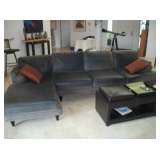 2 SECTION LEATHER SOFA