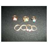 GOLD & DIAMOND - RUBY & SAPPHIRE HINGED RINGS