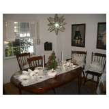 DR TABLE & 6 CHAIRS, WEDGWOOD CHINA