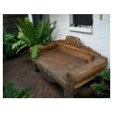1 OF 3 BALINESE WOOD SOFAS