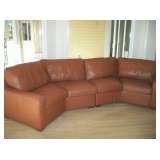 2 SECTION LEATHER SOFA - ROBB & STUCKY 
