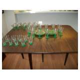 DROP LEAF TABLE - VINTAGE GLASSWARE