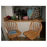 2 SWIVEL BAR STOOLS