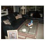LEATHER SOFA & LOVE SEAT