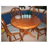 TABLE & 4 WINDSOR STYLE CHAIRS