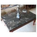 MARBLE COFFEE TABLE & 2 END TABLES