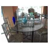 48" TABLE - 5 WHEAT BACK CHAIRS