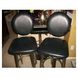 2 SWIVEL BAR STOOLS