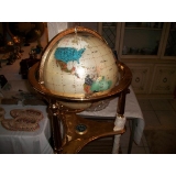 GEMSTONE INLAID GLOBE - NEW