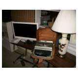VINTAGE TYPEWRITER, FLAT TV