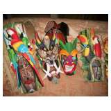 MASKS FROM COSTA RICAN RAINFOREST