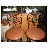 2 SWIVEL BAR STOOLS