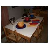 COPENHAGEN EXTENDING TABLE & 6 CHAIRS