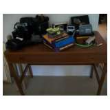 TEAK DESK - OLD CAMERAS