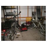 BRIGGS & STRATTON MOWER, 2 BIKES