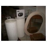 2 WICKER PEDESTALS